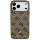 Guess iPhone 17 Pro Max/iPhone 18 Pro Max Kuori 4G Small Classic Logo Ruskea