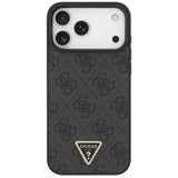 Guess iPhone 17 Pro Max/iPhone 18 Pro Max Kuori 4G Triangle Strass Musta