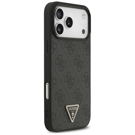 Guess iPhone 17 Pro Max/iPhone 18 Pro Max Kuori 4G Triangle Strass Musta