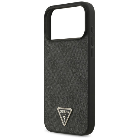 Guess iPhone 17 Pro Max/iPhone 18 Pro Max Kuori 4G Triangle Strass Musta