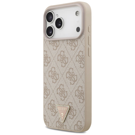 Guess iPhone 17 Pro Max/iPhone 18 Pro Max Kuori 4G Triangle Strass Vaaleanpunainen