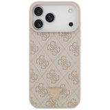 Guess iPhone 17 Pro Max/iPhone 18 Pro Max Kuori 4G Triangle Strass Vaaleanpunainen