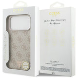 Guess iPhone 17 Pro Max/iPhone 18 Pro Max Kuori 4G Triangle Strass Vaaleanpunainen