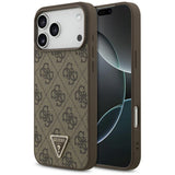 Guess iPhone 17 Pro Max/iPhone 18 Pro Max Kuori 4G Triangle Strass Ruskea