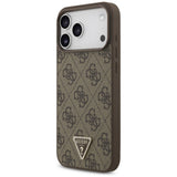 Guess iPhone 17 Pro Max/iPhone 18 Pro Max Kuori 4G Triangle Strass Ruskea