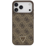 Guess iPhone 17 Pro Max/iPhone 18 Pro Max Kuori 4G Triangle Strass Ruskea