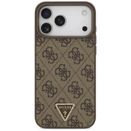 Guess iPhone 17 Pro Max/iPhone 18 Pro Max Kuori 4G Triangle Strass Ruskea