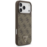Guess iPhone 17 Pro Max/iPhone 18 Pro Max Kuori 4G Triangle Strass Ruskea