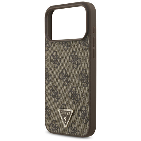 Guess iPhone 17 Pro Max/iPhone 18 Pro Max Kuori 4G Triangle Strass Ruskea
