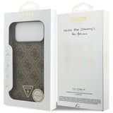 Guess iPhone 17 Pro Max/iPhone 18 Pro Max Kuori 4G Triangle Strass Ruskea