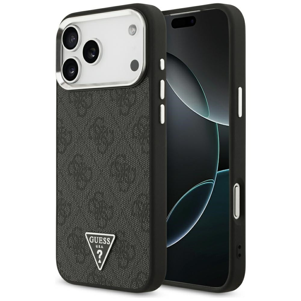 Guess iPhone 17 Pro Max/iPhone 18 Pro Max Kuori 4G Triangle MagSafe Musta