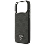 Guess iPhone 17 Pro Max/iPhone 18 Pro Max Kuori 4G Triangle MagSafe Musta
