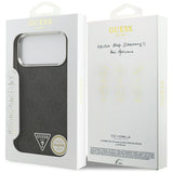 Guess iPhone 17 Pro Max/iPhone 18 Pro Max Kuori 4G Triangle MagSafe Musta