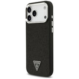 Guess iPhone 17 Pro Max/iPhone 18 Pro Max Kuori Glitter Triangle Logo Musta