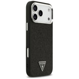 Guess iPhone 17 Pro Max/iPhone 18 Pro Max Kuori Glitter Triangle Logo Musta