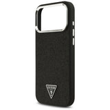 Guess iPhone 17 Pro Max/iPhone 18 Pro Max Kuori Glitter Triangle Logo Musta