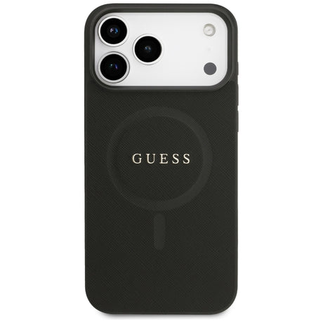 Guess iPhone 17 Pro Max/iPhone 18 Pro Max Kuori Saffiano Classic Logo Musta