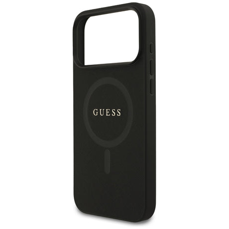 Guess iPhone 17 Pro Max/iPhone 18 Pro Max Kuori Saffiano Classic Logo Musta