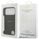 Guess iPhone 17 Pro Max/iPhone 18 Pro Max Kuori Saffiano Classic Logo Musta
