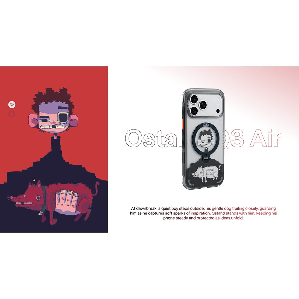 Torras iPhone 17 Pro Max Kuori Ostand Q3 Air Gawx Dawnbreak Guard