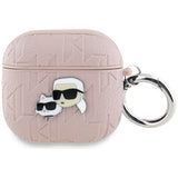 Karl Lagerfeld AirPods 4 Kuori Monogram Karl & Choupette Vaaleanpunainen