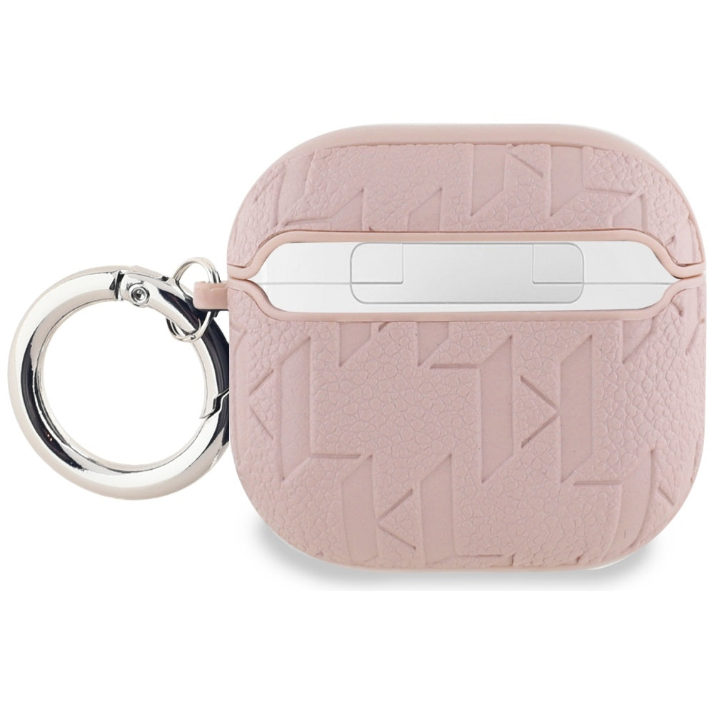 Karl Lagerfeld AirPods 4 Kuori Monogram Karl & Choupette Vaaleanpunainen
