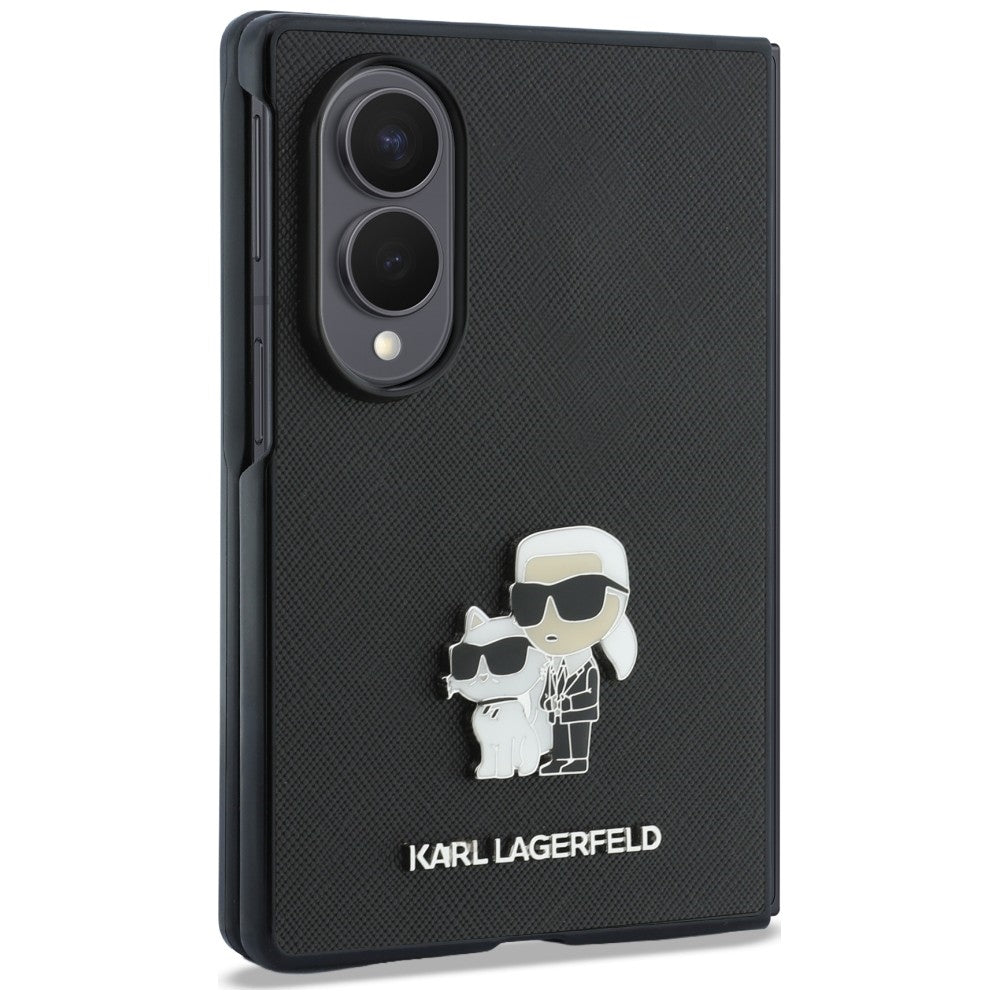 Karl Lagerfeld Samsung Galaxy Z Fold 8 Kuori Saffiano Karl & Choupette Musta