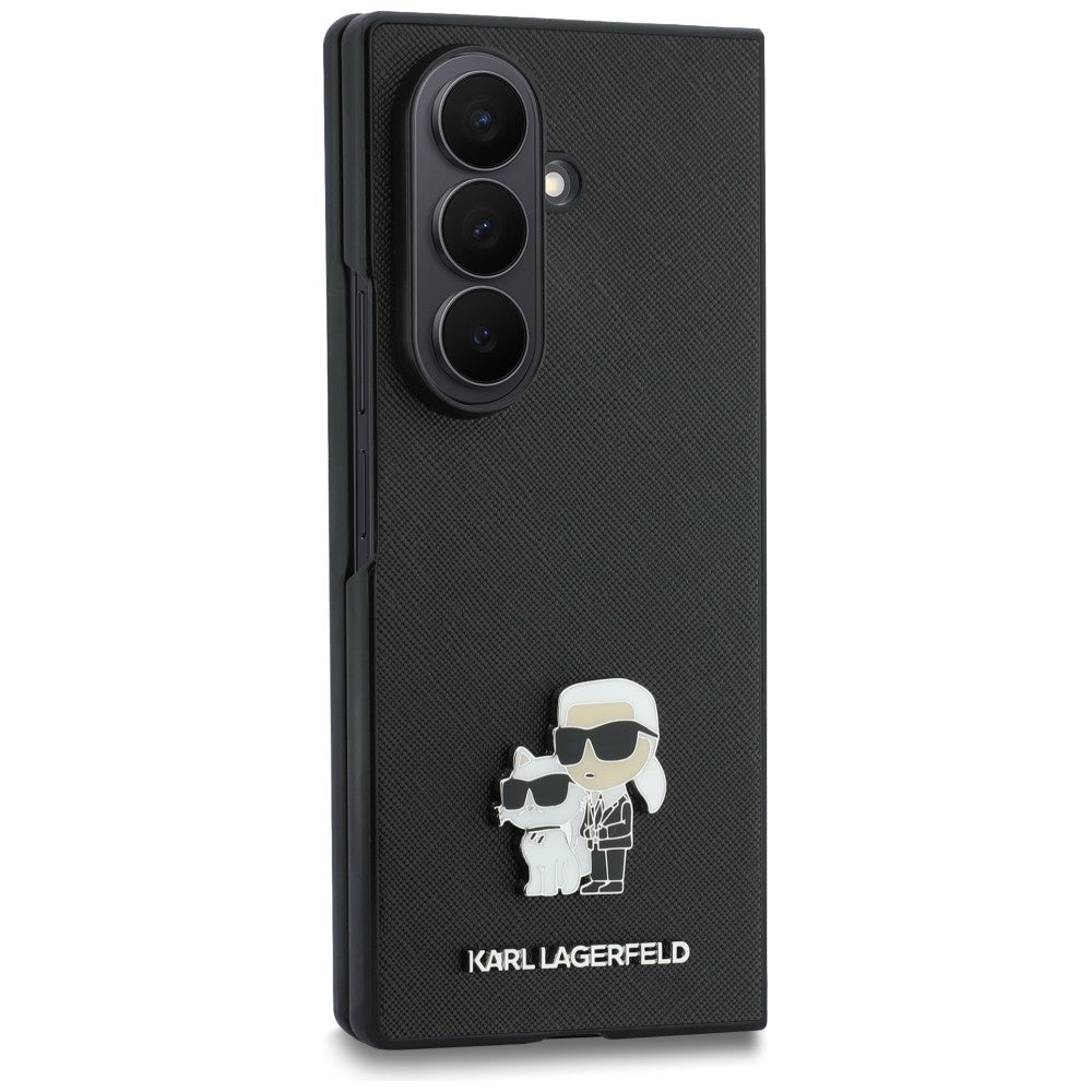Karl Lagerfeld Samsung Galaxy Z Fold 8 Ultra Kuori Saffiano Karl & Choupette Musta