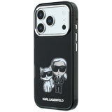 Karl Lagerfeld iPhone 17 Pro/iPhone 18 Pro Kuori Smooth Karl & Choupette Sketch Musta