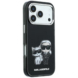 Karl Lagerfeld iPhone 17 Pro/iPhone 18 Pro Kuori Smooth Karl & Choupette Sketch Musta