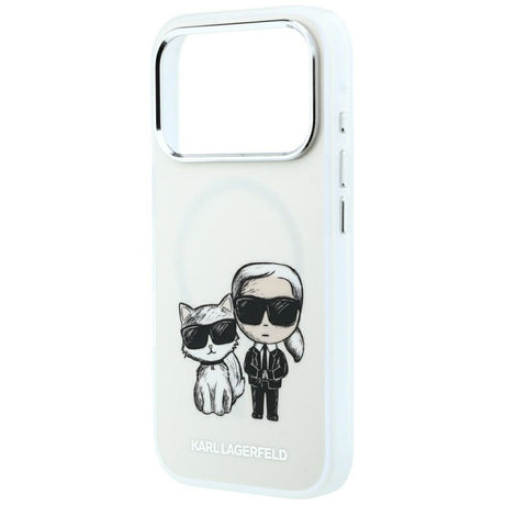 Karl Lagerfeld iPhone 17 Pro/iPhone 18 Pro Kuori Smooth Karl & Choupette Sketch Beige