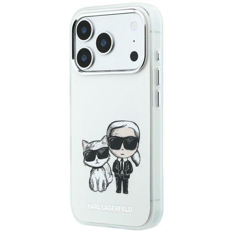 Karl Lagerfeld iPhone 17 Pro Max/iPhone 18 Pro Max Kuori Smooth Karl & Choupette Sketch Beige