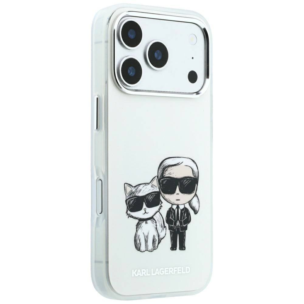 Karl Lagerfeld iPhone 17 Pro Max/iPhone 18 Pro Max Kuori Smooth Karl & Choupette Sketch Beige
