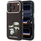 Karl Lagerfeld iPhone 17 Pro/iPhone 18 Pro Kuori Smooth Karl & Choupette Sketch Burgundy