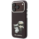Karl Lagerfeld iPhone 17 Pro/iPhone 18 Pro Kuori Smooth Karl & Choupette Sketch Burgundy