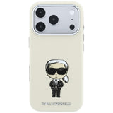 Karl Lagerfeld iPhone 17 Pro/iPhone 18 Pro Kuori Smooth Ikonik Sketch Beige