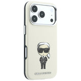 Karl Lagerfeld iPhone 17 Pro/iPhone 18 Pro Kuori Smooth Ikonik Sketch Beige