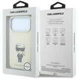 Karl Lagerfeld iPhone 17 Pro/iPhone 18 Pro Kuori Smooth Ikonik Sketch Beige
