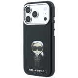 Karl Lagerfeld iPhone 17 Pro/iPhone 18 Pro Kuori Smooth Ikonik Sketch Musta