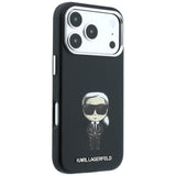 Karl Lagerfeld iPhone 17 Pro/iPhone 18 Pro Kuori Smooth Ikonik Sketch Musta