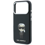 Karl Lagerfeld iPhone 17 Pro/iPhone 18 Pro Kuori Smooth Ikonik Sketch Musta
