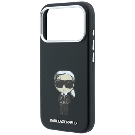 Karl Lagerfeld iPhone 17 Pro/iPhone 18 Pro Kuori Smooth Ikonik Sketch Musta
