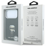 Karl Lagerfeld iPhone 17 Pro/iPhone 18 Pro Kuori Smooth Ikonik Sketch Musta