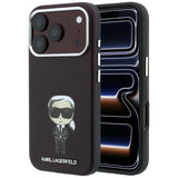 Karl Lagerfeld iPhone 17 Pro Max/iPhone 18 Pro Max -kuori Smooth Ikonik Sketch Burgundy