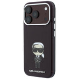 Karl Lagerfeld iPhone 17 Pro Max/iPhone 18 Pro Max -kuori Smooth Ikonik Sketch Burgundy