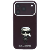 Karl Lagerfeld iPhone 17 Pro Max/iPhone 18 Pro Max -kuori Smooth Ikonik Sketch Burgundy