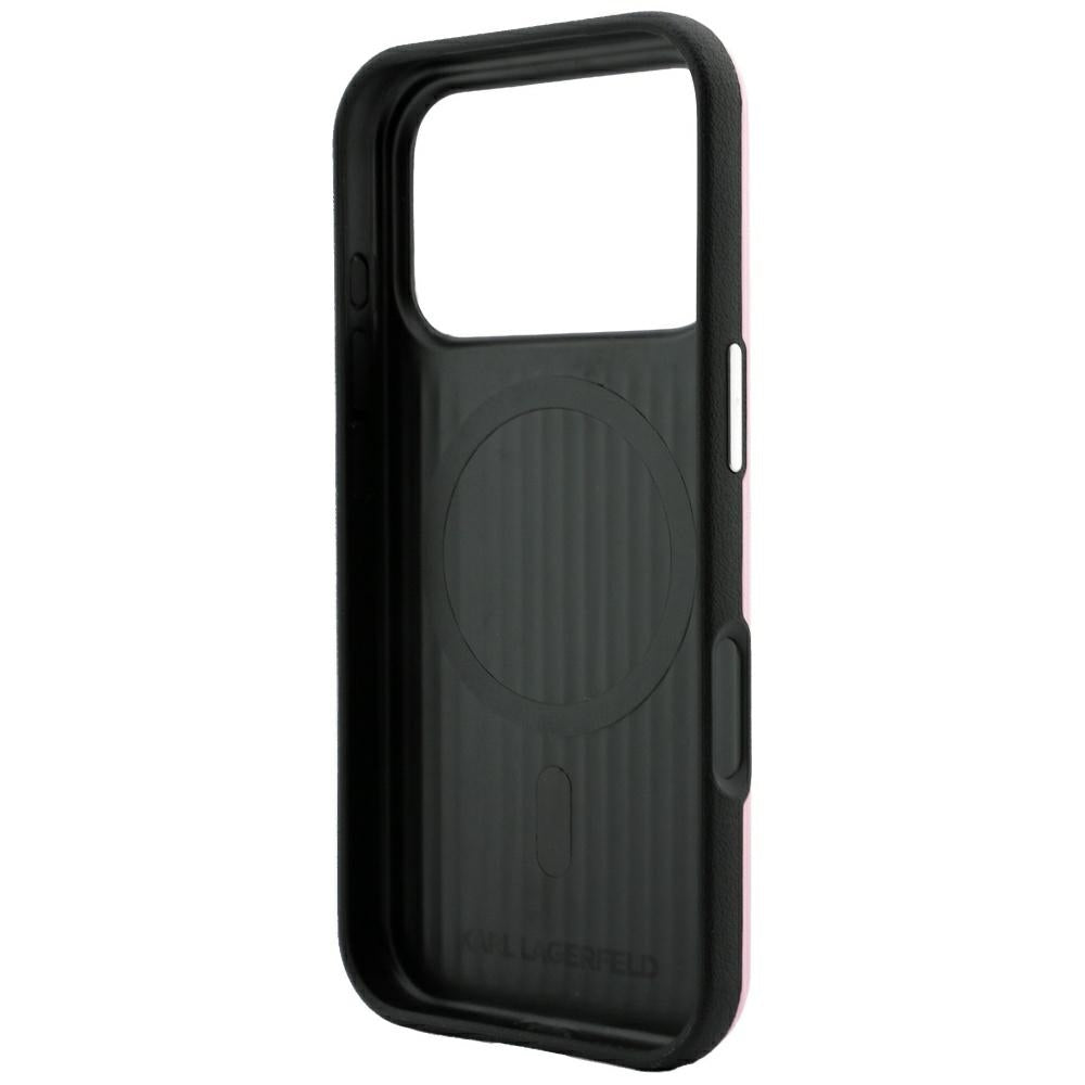 Karl Lagerfeld iPhone 17 Pro/iPhone 18 Pro -kuori Smooth Choupette Sketch Vaaleanpunainen