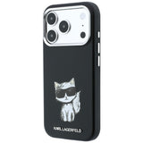 Karl Lagerfeld iPhone 17 Pro/iPhone 18 Pro Kuori Smooth Choupette Sketch Musta