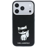 Karl Lagerfeld iPhone 17 Pro/iPhone 18 Pro Kuori Smooth Choupette Sketch Musta