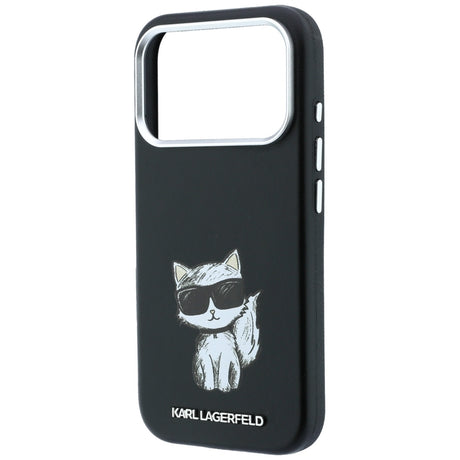 Karl Lagerfeld iPhone 17 Pro/iPhone 18 Pro Kuori Smooth Choupette Sketch Musta